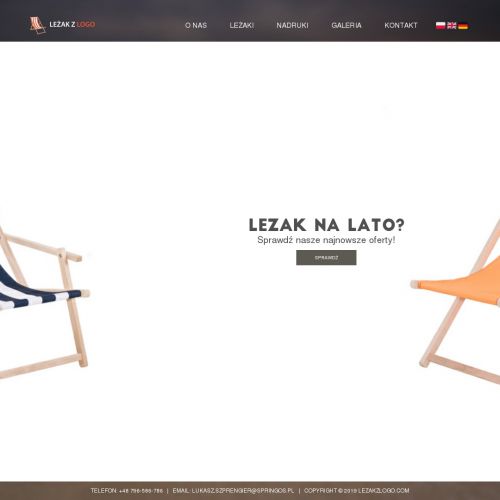 Składane leżaki reklamowe na zamówienie - Kraków