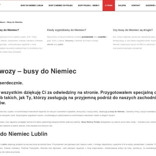 Przewozy osobowe do niemiec - Opole