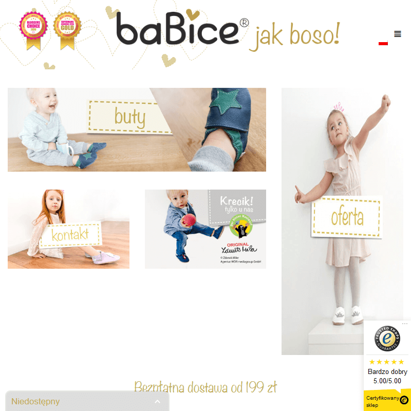 Buciki do raczkowania