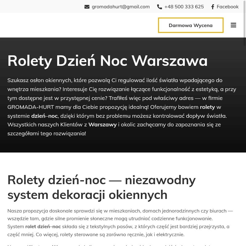 Plisy okienne - Warszawa
