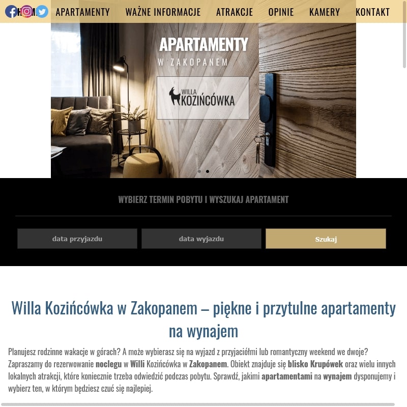 Zakopane - krupówki apartamenty