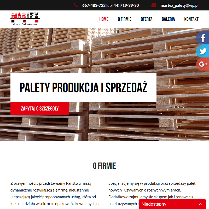 Producent palet mazowieckie w Łodzi